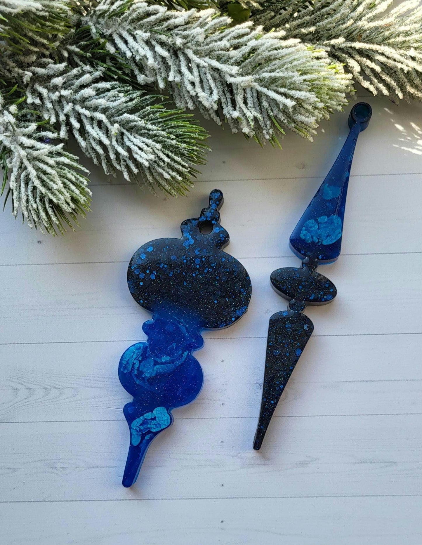 Handmade Epoxy Resin Christmas Ornaments | Holiday Decorations Set | Various Shapes | Christmas Decoration by Epoxy | Christmas Toys