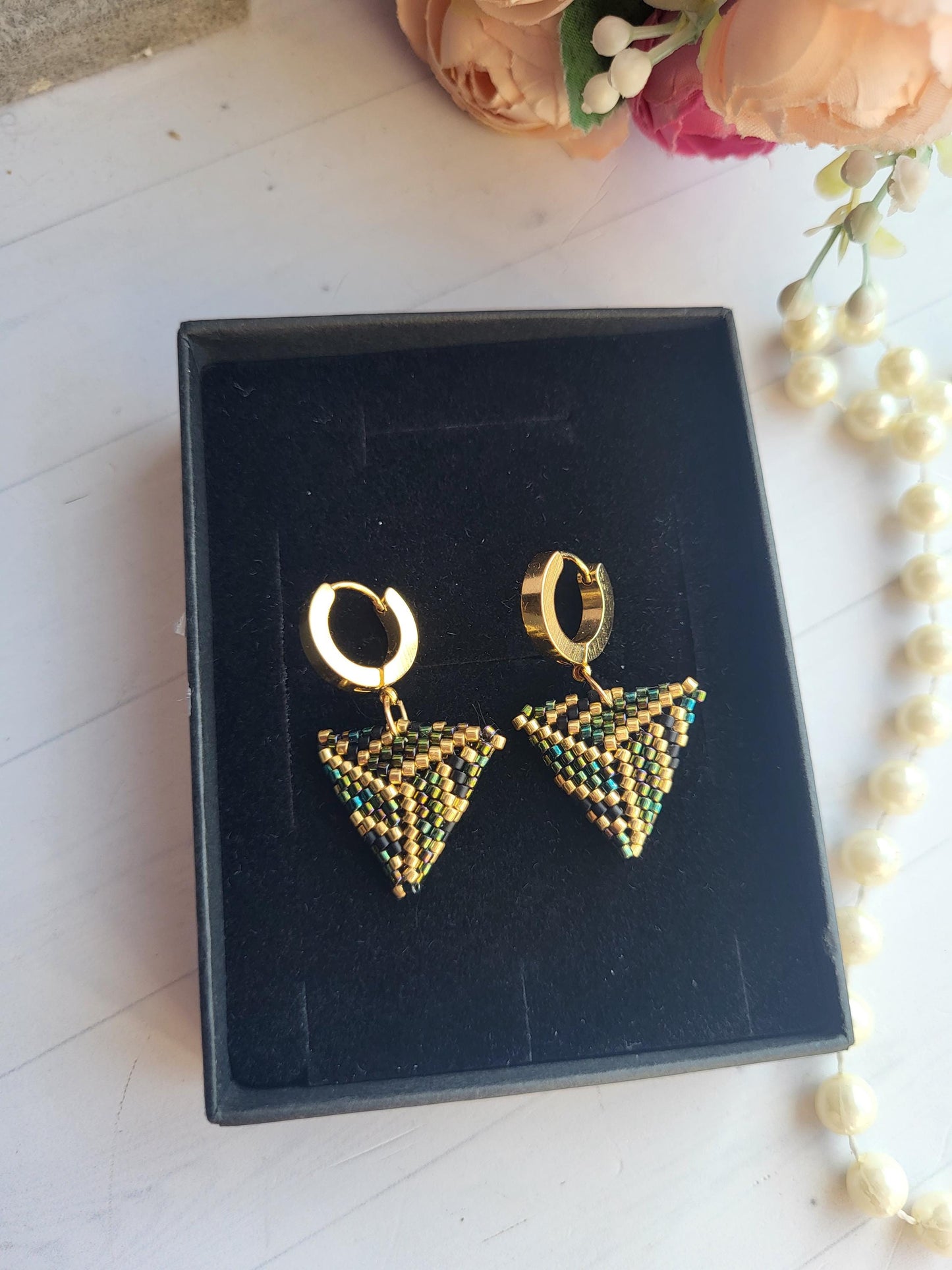 Handmade High-Quality Snake Print Beaded Jewelry Set
