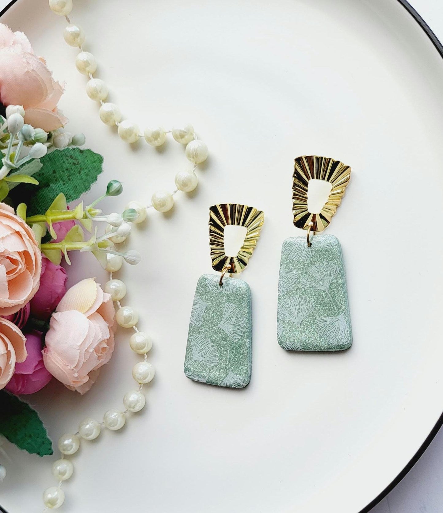 Polymer Clay Earrings/earring/fashion/fashion earrings/luxury/luxury earring/giftforher/mothers day/present/wedding/girl/girl earring/gift