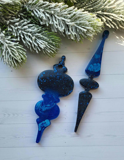 Handmade Epoxy Resin Christmas Ornaments | Holiday Decorations Set | Various Shapes | Christmas Decoration by Epoxy | Christmas Toys