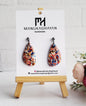 Bold Abstract Teardrop Polymer Clay Earrings/Colorful Swirl Teardrop Earrings/Artistic Marbled Clay Teardrops