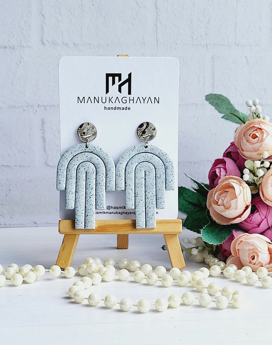 Modern Arch Polymer Clay Earrings/Minimalist Polymer Clay Arches/Handcrafted Arch-Shaped Earrings