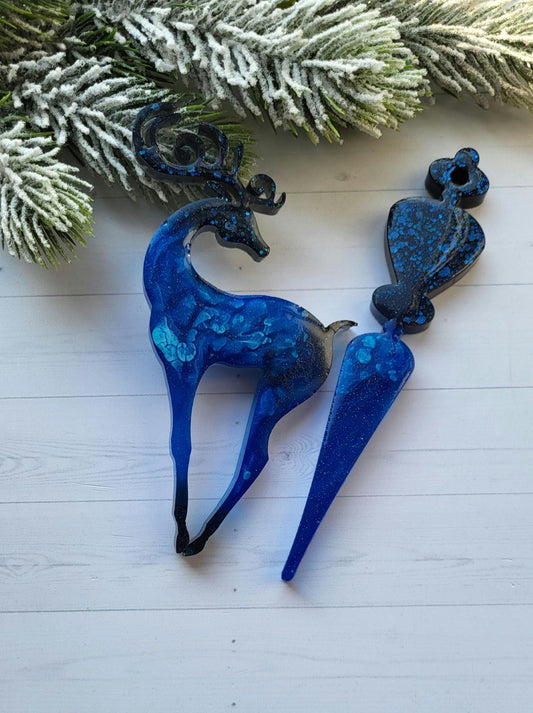 Handmade Epoxy Resin Christmas Ornaments | Holiday Decorations Set | Various Shapes | Christmas Decoration by Epoxy | Christmas Toys