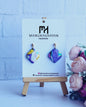 Colorful Art-Inspired Drop Earrings/Unique Hand-Painted Polymer Clay Earrings/Elegant Multicolor Statement Earrings/