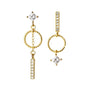 Asymmetrical 18K Gold-Plated Geometric Earrings