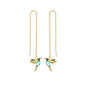 Fashion Jewelry New Unique Little Bird Drop Long Hanging Hummingbird Earrings For Women Elegant Girl Tassel Crystal Pendant Earring Jewelry