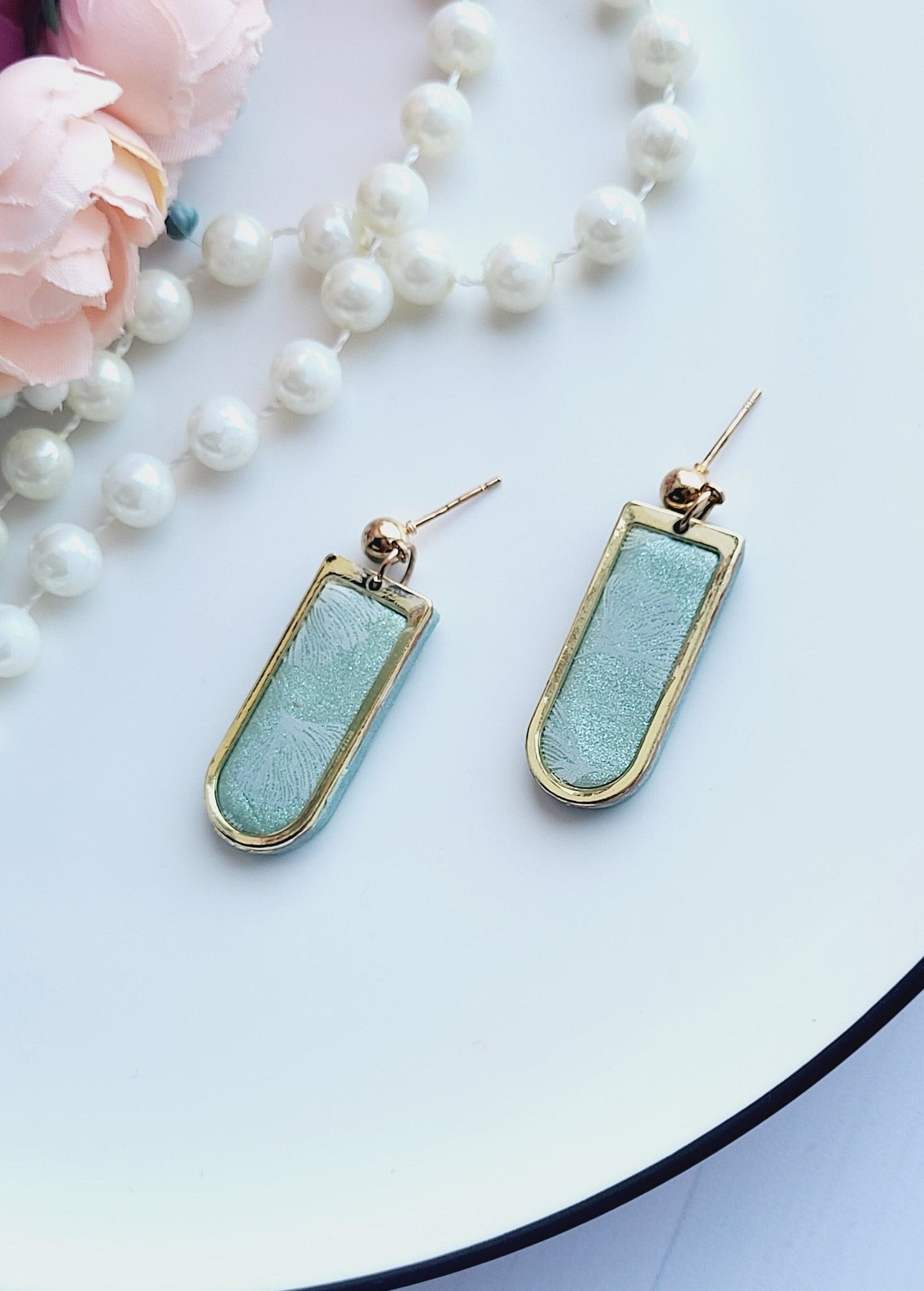 Multi-Tier Dangle Earring | Handmade | Polymer Clay | Textured and Lightweight | Handmade Polymer Clay Earrings | Statement Dangle Earrings