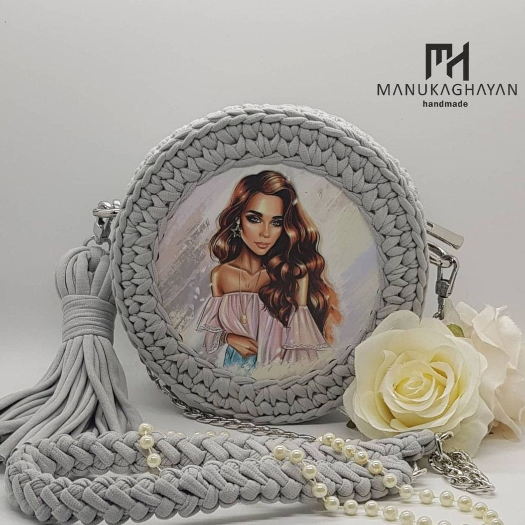 Premium Handmade Crochet Bag | Luxury Knitted Purse | Small Event Clutch | Designer Shoulder Bag | Hand Woven Bag | Knitted Shoulder Purse