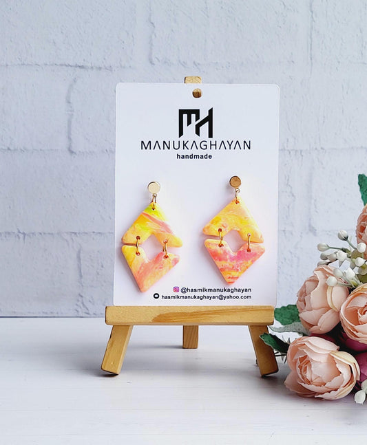Polymer Clay Earrings/earring/fashion/fashion earrings/luxury/luxury earring/giftforher/mothers day/present/wedding/girl/girl earring/gift