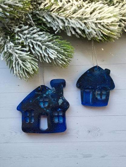 Handmade Epoxy Resin Christmas Ornaments | Holiday Decorations Set | Various Shapes | Christmas Decoration by Epoxy | Christmas Toys