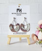 Pastel rainbow earrings/Handmade arc jewelry/Geometric drop earrings/Clay rainbow dangles/Minimalist pastel hoops/Subtle pastel tones