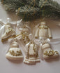 Stylish Epoxy Resin Holiday Decor for a Magical Christmas/Golden Embellished Resin Ornaments for a Sophisticated Christmas