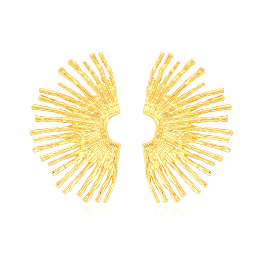 Retro Gold Leaf Earrings