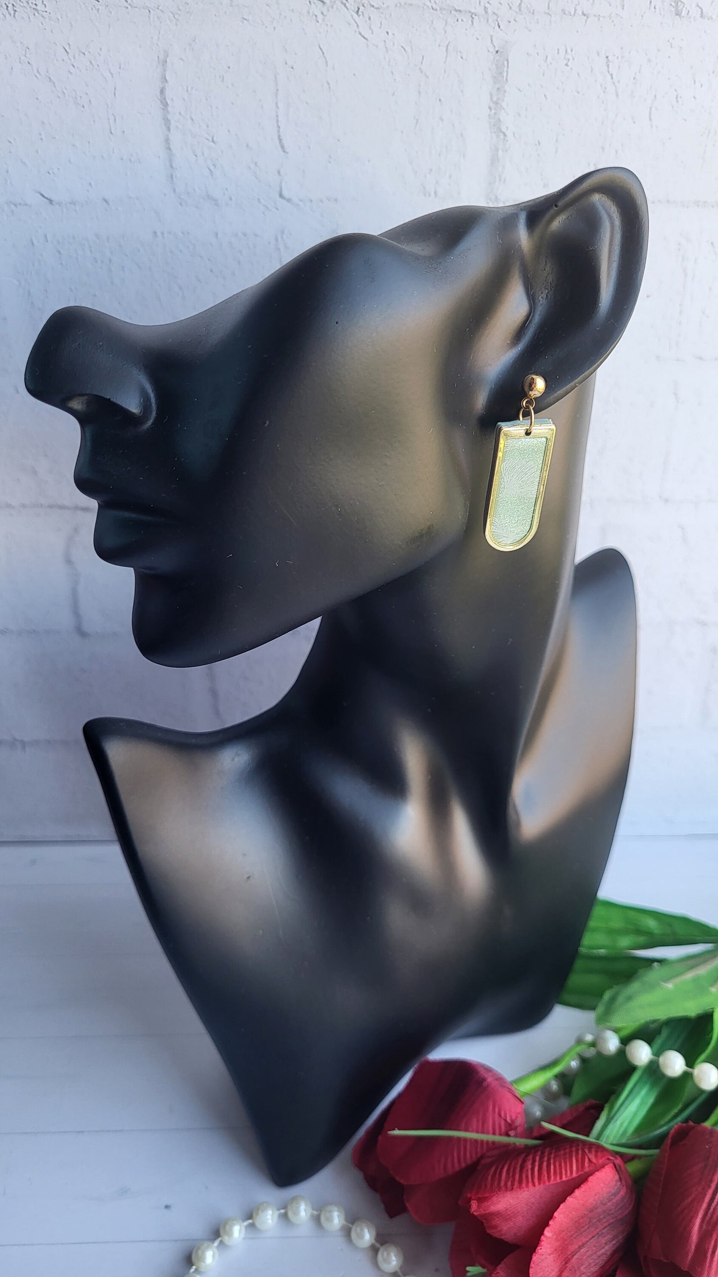 Multi-Tier Dangle Earring | Handmade | Polymer Clay | Textured and Lightweight | Handmade Polymer Clay Earrings | Statement Dangle Earrings