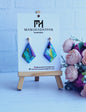 Abstract Geometric Earrings/Colorful Clay Diamonds/Handmade Artisan Jewelry/Multi-Hued Statement Dangles