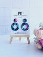 Handmade Multicolor Polymer Clay Earrings with Abstract Design/Colorful Statement Earrings for a Bold Look/