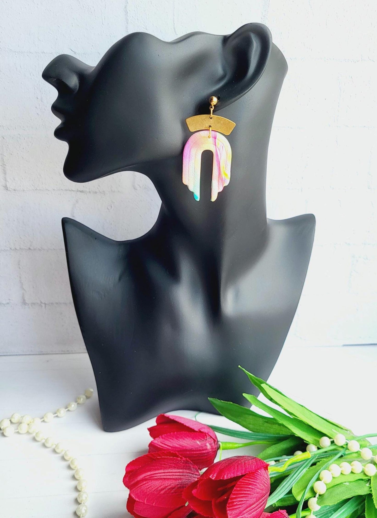 Polymer Clay Earrings/earring/fashion/fashion earrings/luxury/luxury earring/giftforher/mothers day/present/wedding/girl/girl earring/gift