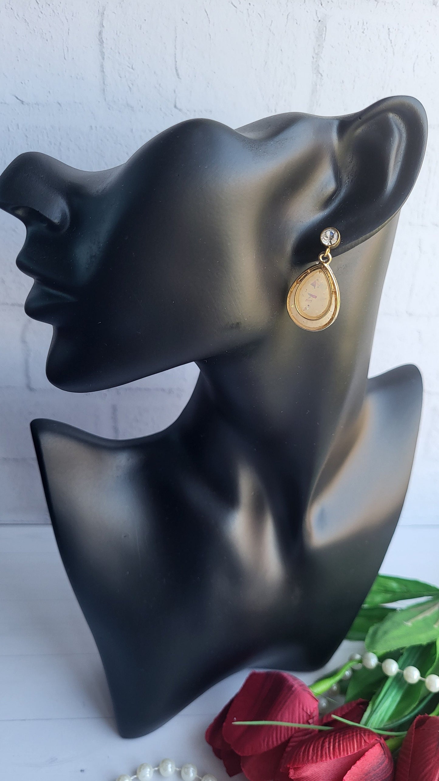 Translucent Polymer Clay Earrings | Handmade Teardrop Shimmering Glitter Earring |  Lightweight Statement Earrings | Trendy Jewelry