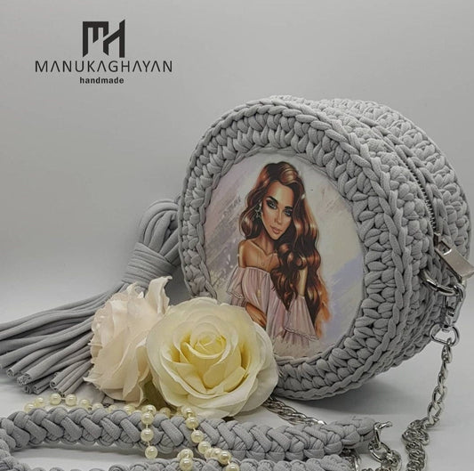 Premium Handmade Crochet Bag | Luxury Knitted Purse | Small Event Clutch | Designer Shoulder Bag | Hand Woven Bag | Knitted Shoulder Purse