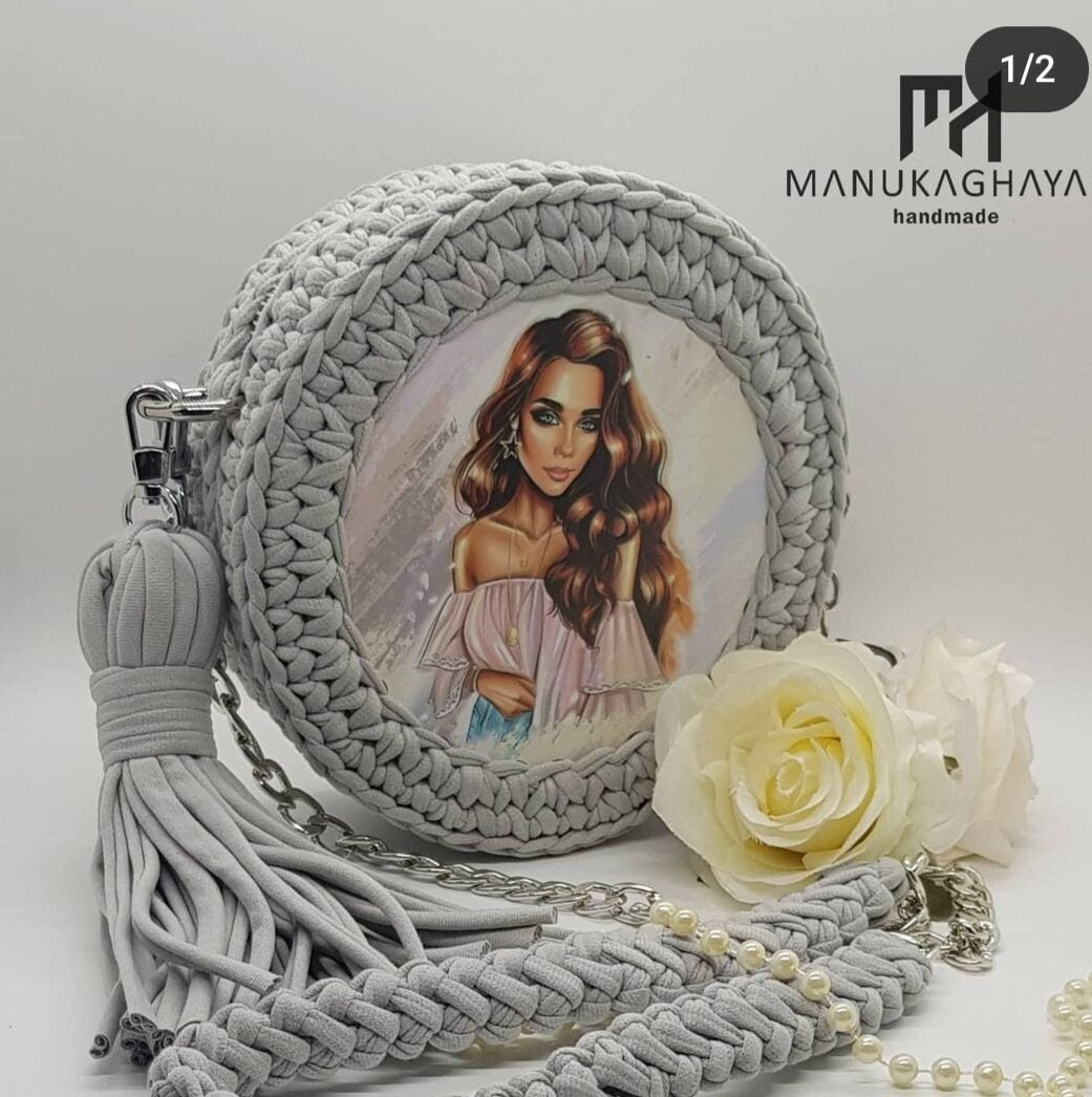 Premium Handmade Crochet Bag | Luxury Knitted Purse | Small Event Clutch | Designer Shoulder Bag | Hand Woven Bag | Knitted Shoulder Purse
