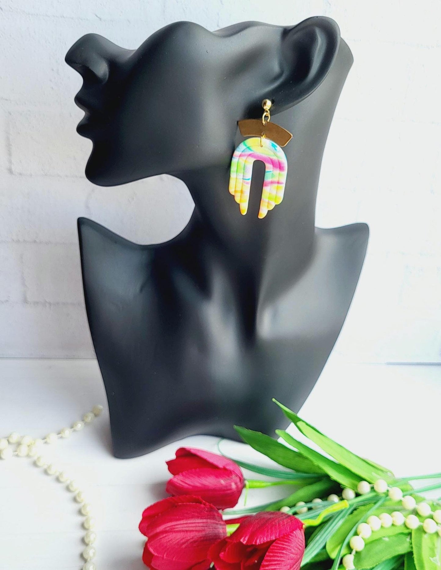 Polymer Clay Earrings/earring/fashion/fashion earrings/luxury/luxury earring/giftforher/mothers day/present/wedding/girl/girl earring/gift
